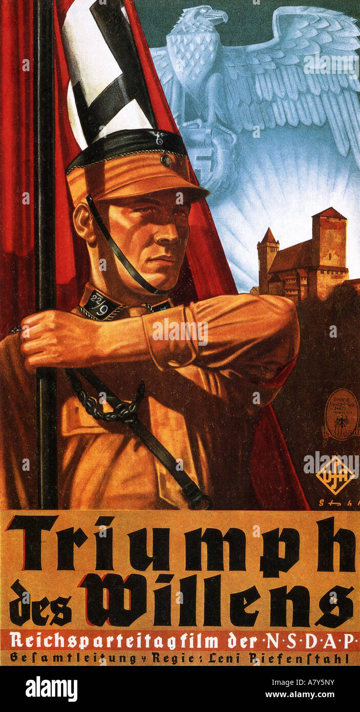 TRIUMPH des Willens Plakat für 1936 Film über die 1934 Nürnberg Nazi Party rally Stockfoto