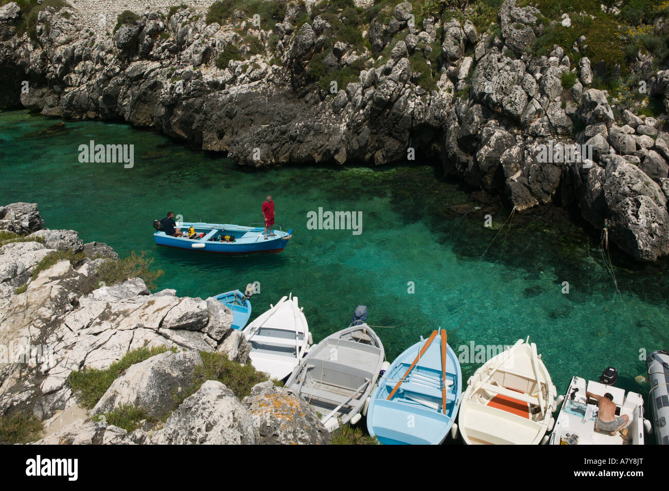 Italien, Apulien, Castro Marina, Marina der Stadt Stockfotografie Alamy