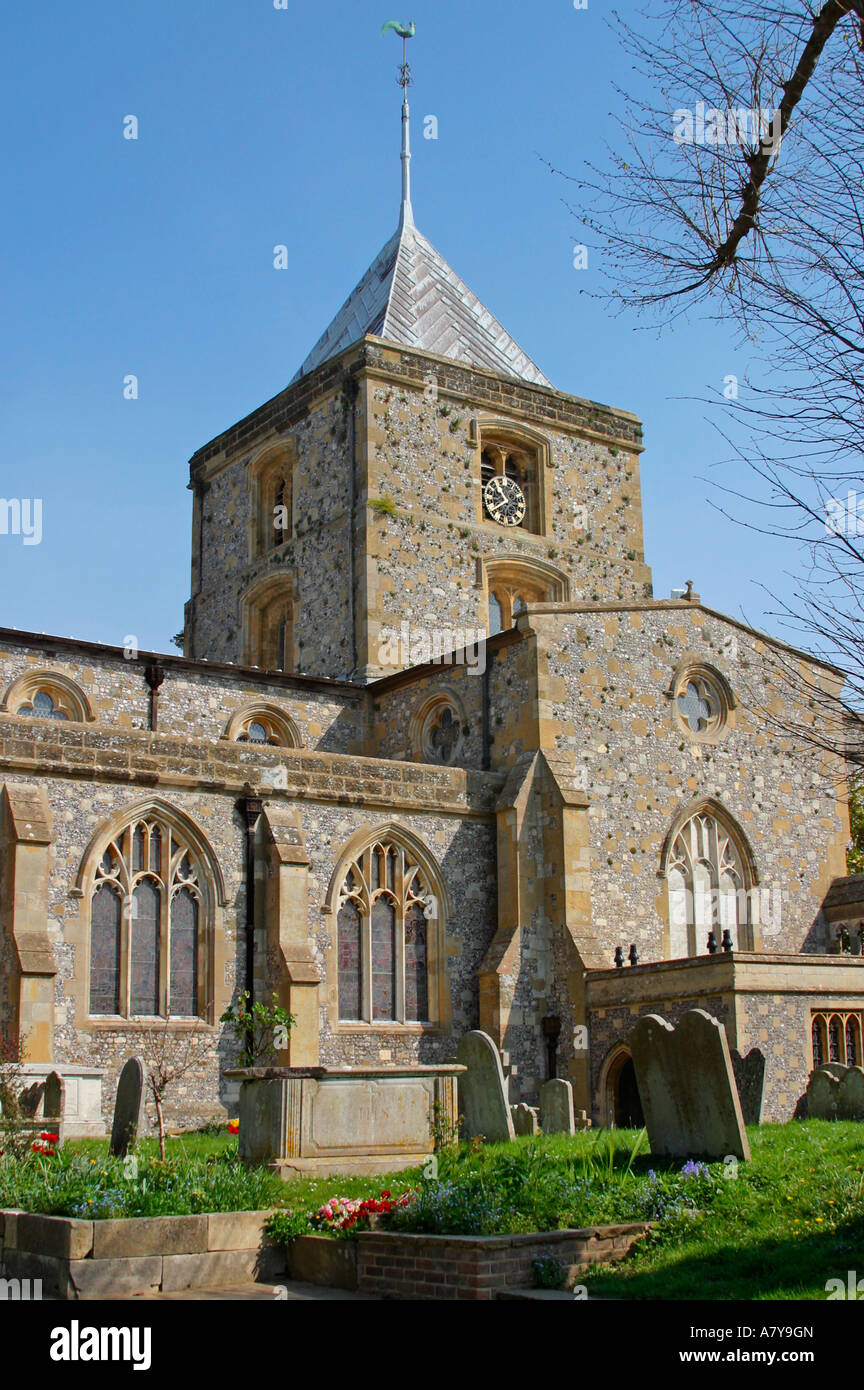 Pfarr- und Priory-Kirche des Heiligen Nikolaus, Arundel in West Sussex Stockfoto