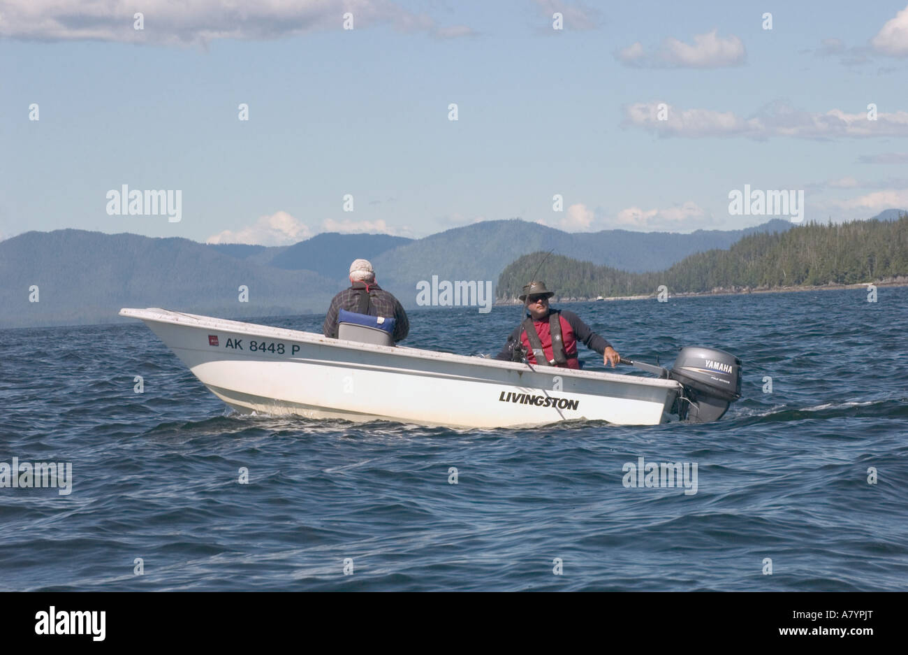 USA, Alaska, Ketchikan Bereich, touristische trolling auf Lachs. Stockfoto