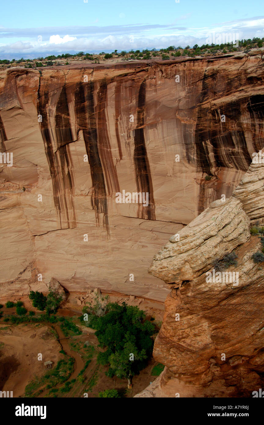 Arizona, Navajo Indian Reservation, Chinle, Canyon de Chelly National Monument. Highway 64, Antelope House Overlook. Stockfoto