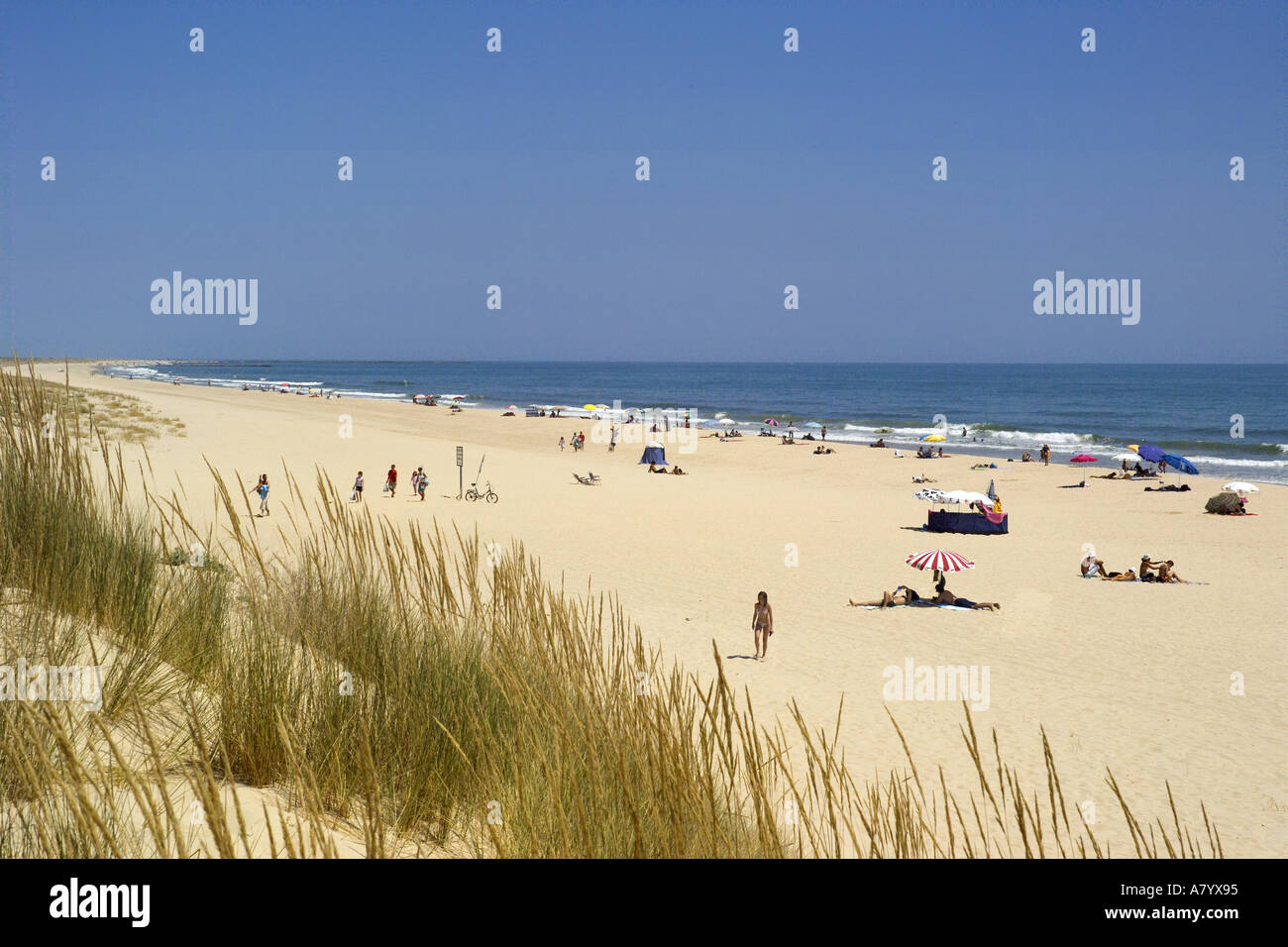 Strand von Monte Gordo, der Ostalgarve, Portugal Stockfoto