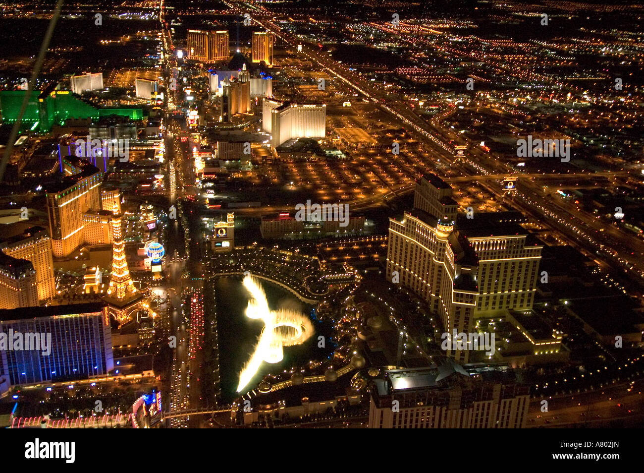 Las Vegas Luftaufnahme eines Luftschiffes entnommen Stockfoto