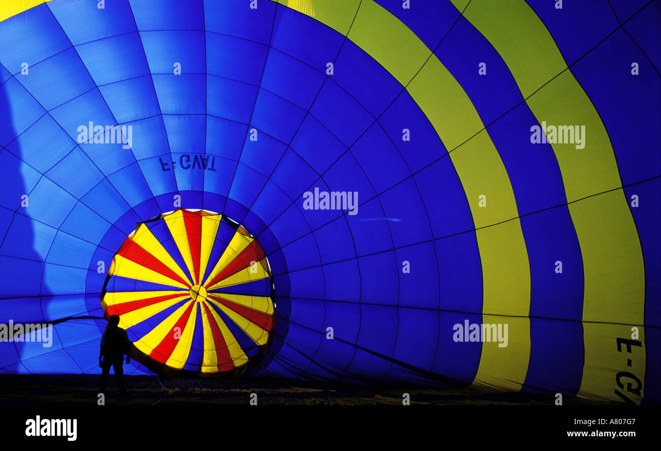 Frankreich, Meurthe et Moselle, Heißluft Ballons während der Welt-Biennale-Luftfahrt-Festival Stockfoto
