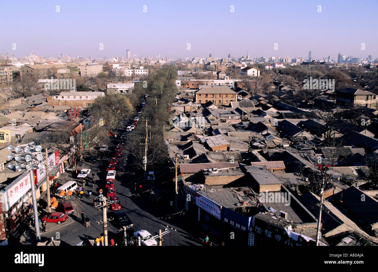 China, Peking, alten HutongViertel am unteren Rand der Drum Tower, es