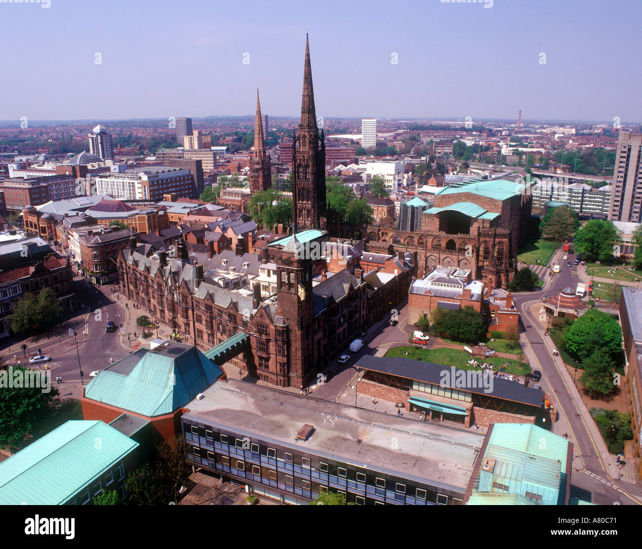 Coventry Council House und alte und neue Kathedrale England UK Stockfoto
