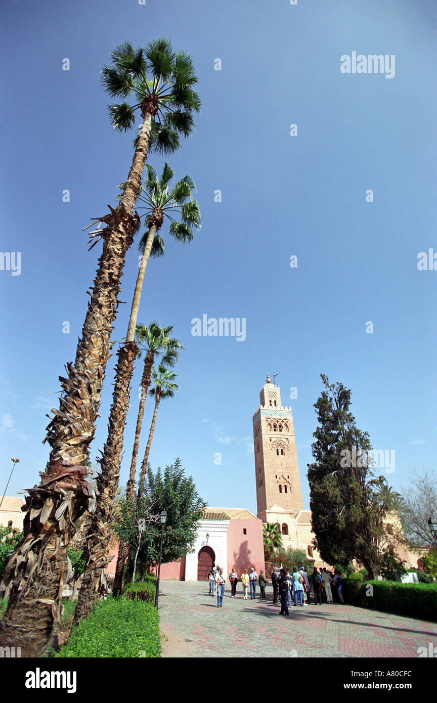 Die Koutoubia-Moschee in Marrakesch Marokko Nordafrika Stockfoto