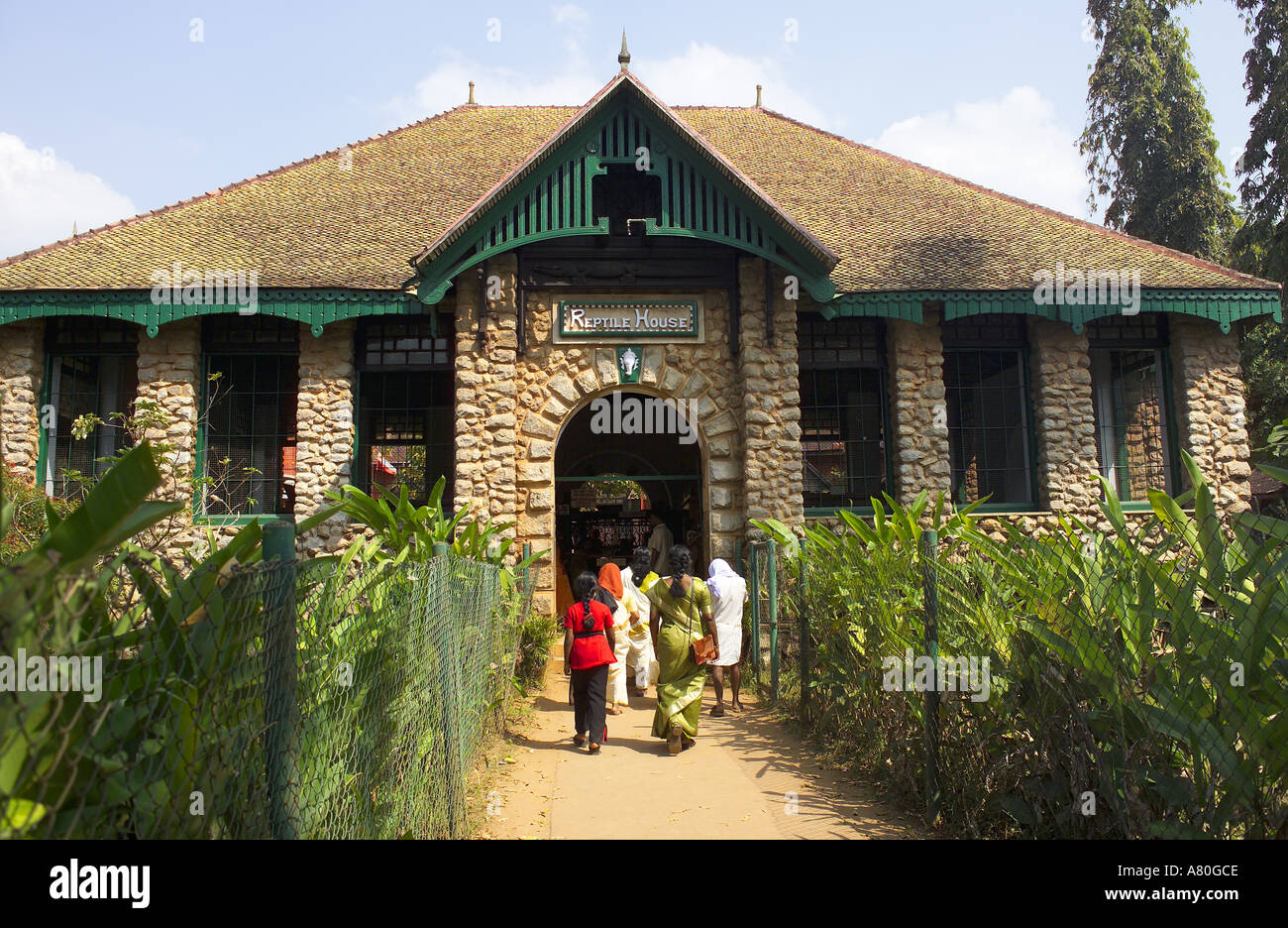 Kerala, Trivandrum, Zoo, Reptilienhaus Stockfoto