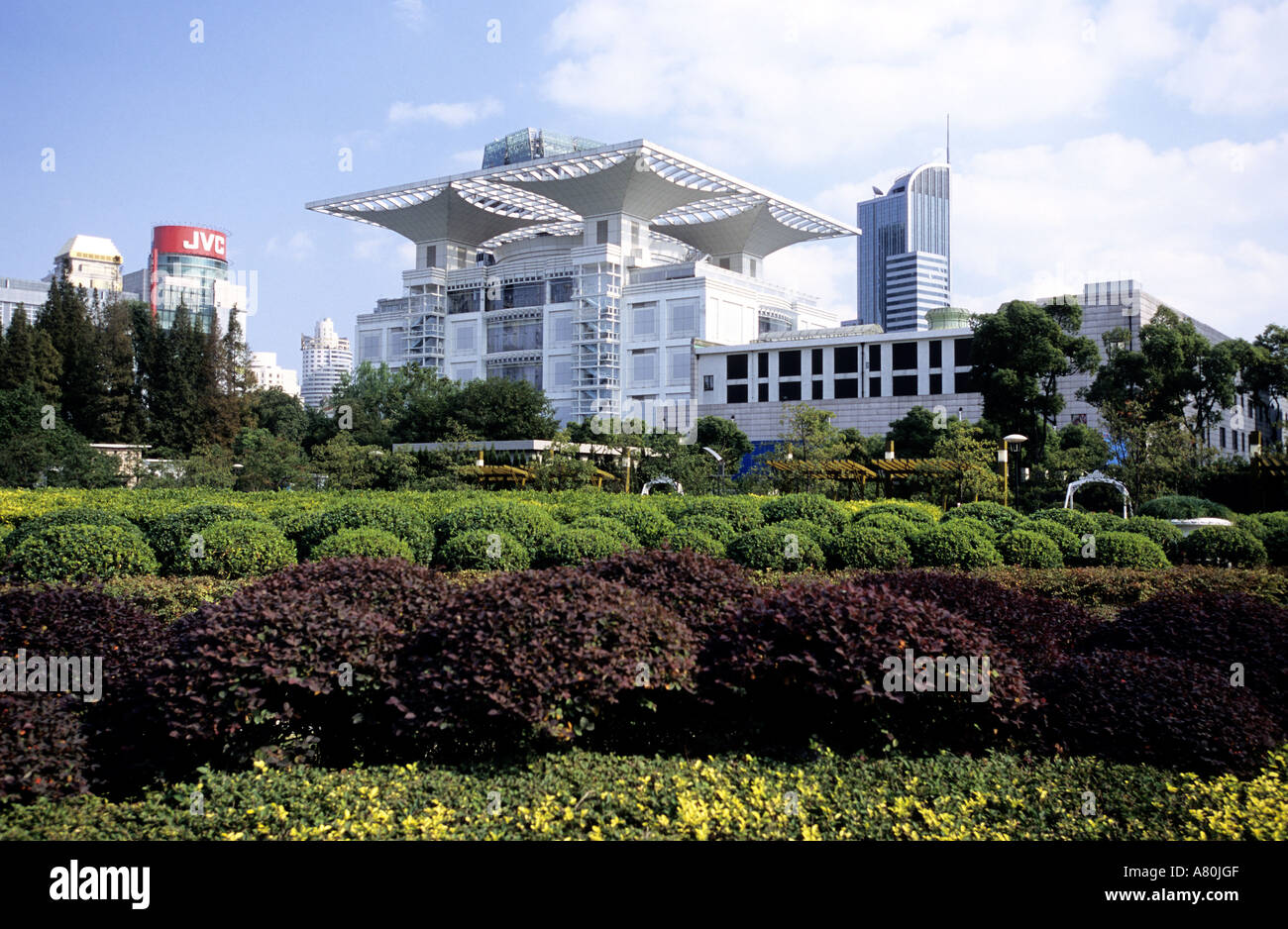 China, Shanghai, Peoples Square und Shanghai Planung Ausstellungshalle Stockfoto