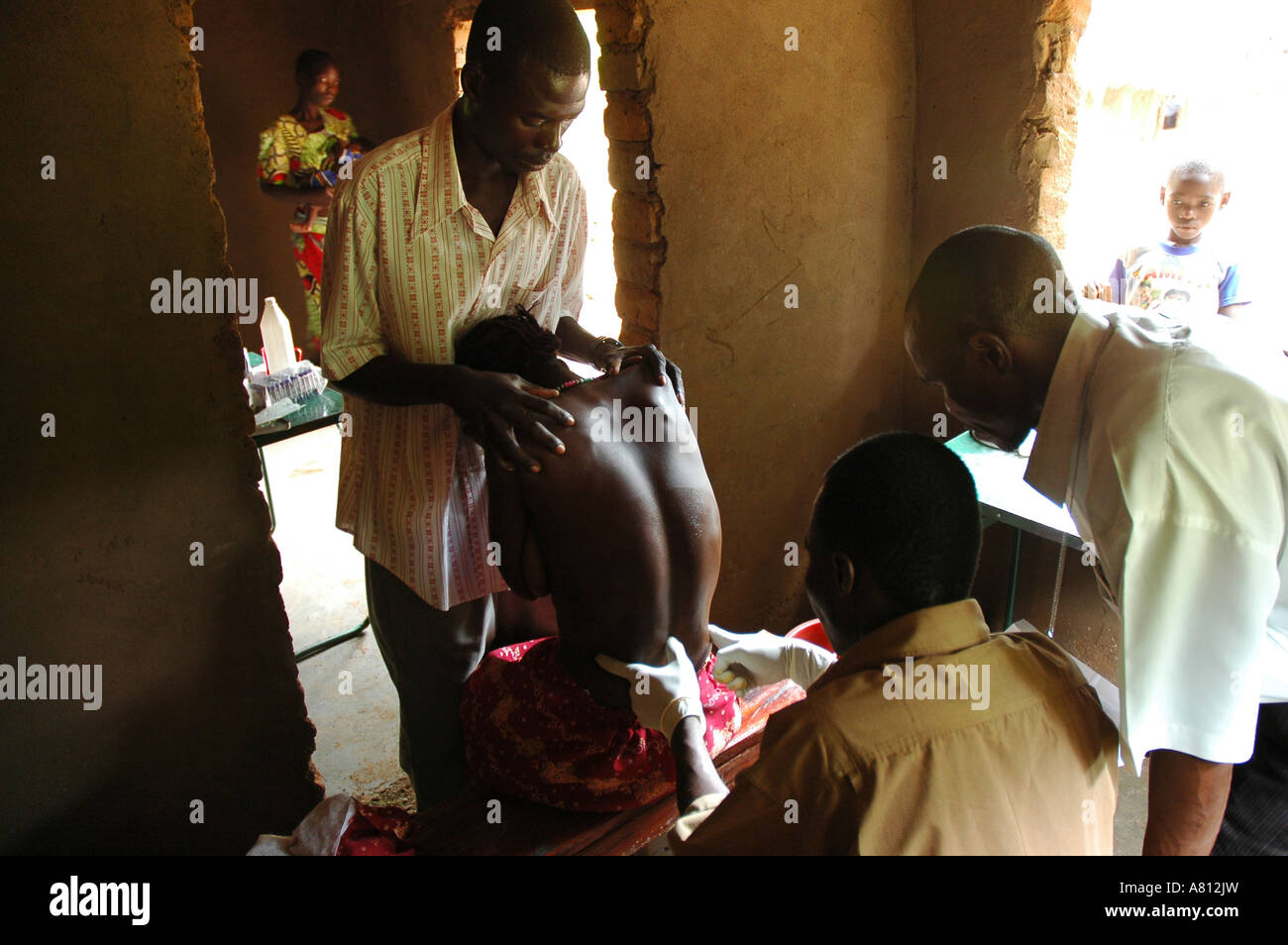 Drüse-Punktion Stockfoto