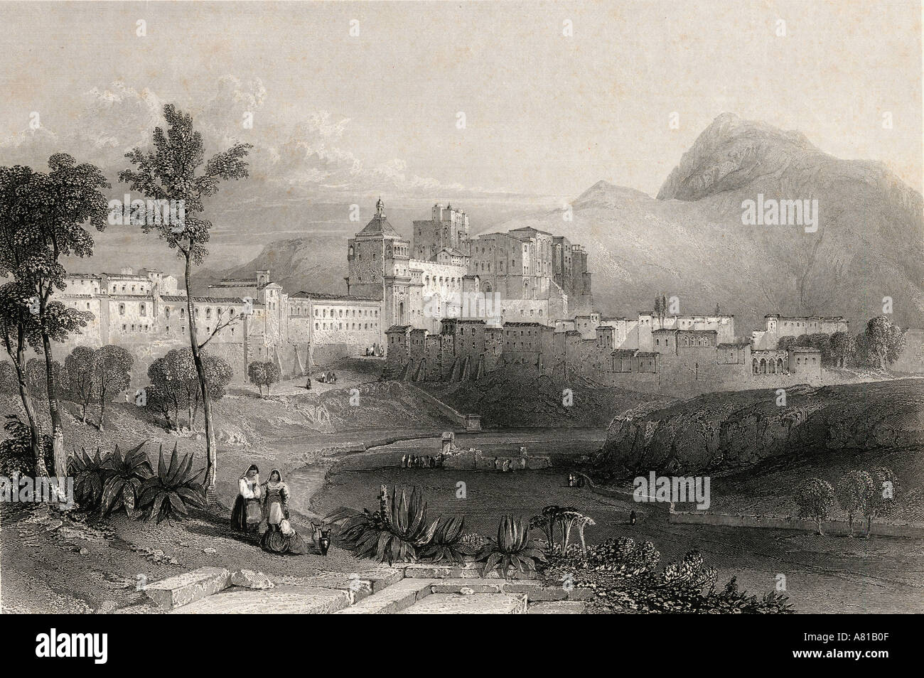 Sizilien Italien. Der Palazzo Reale Palermo, 1840. Stockfoto
