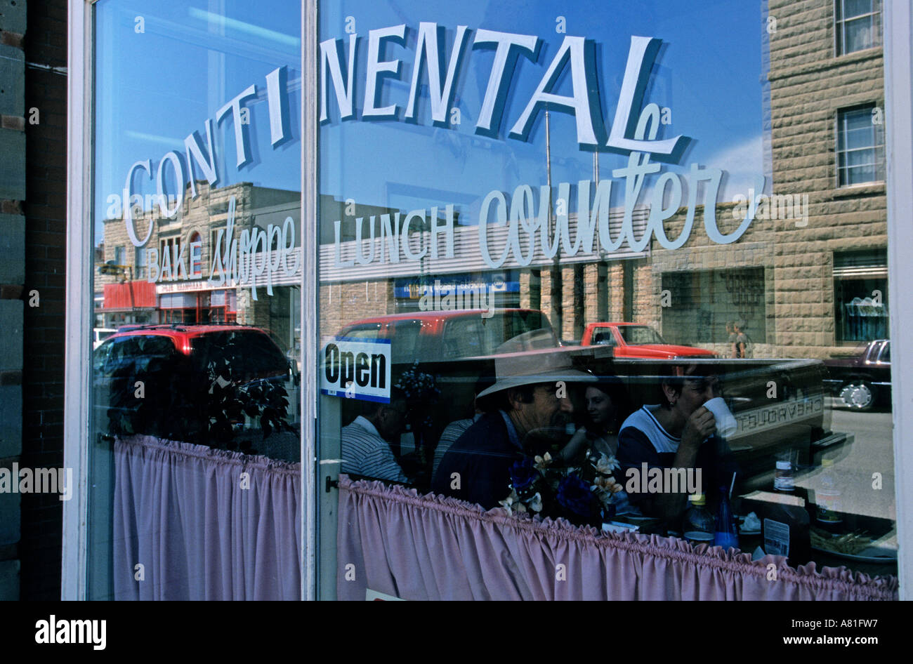 Kanada, Alberta, Restaurant in Fort MacLeod Stockfoto