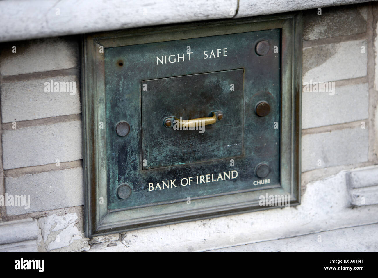 Bank von Irland, Nightsafe, Cobh Hafen, Queenstown, Irland. Stockfoto