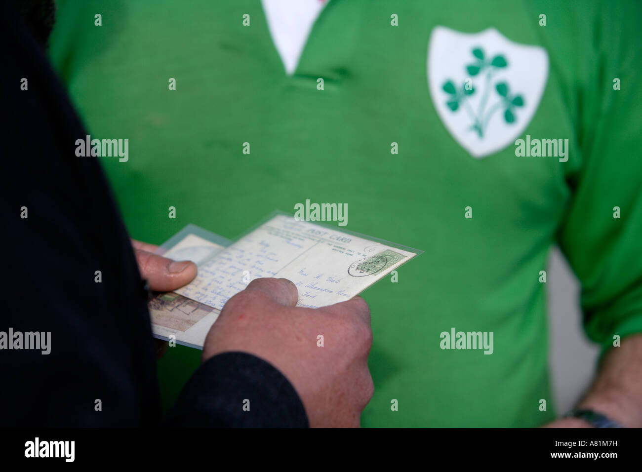 Irischer Rugby-Shirt, Cobh, Irland. Stockfoto