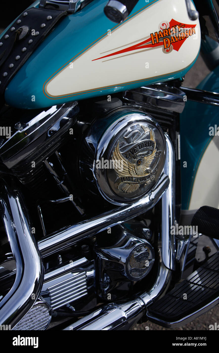 Harley Davidson Motorrad hautnah Stockfoto