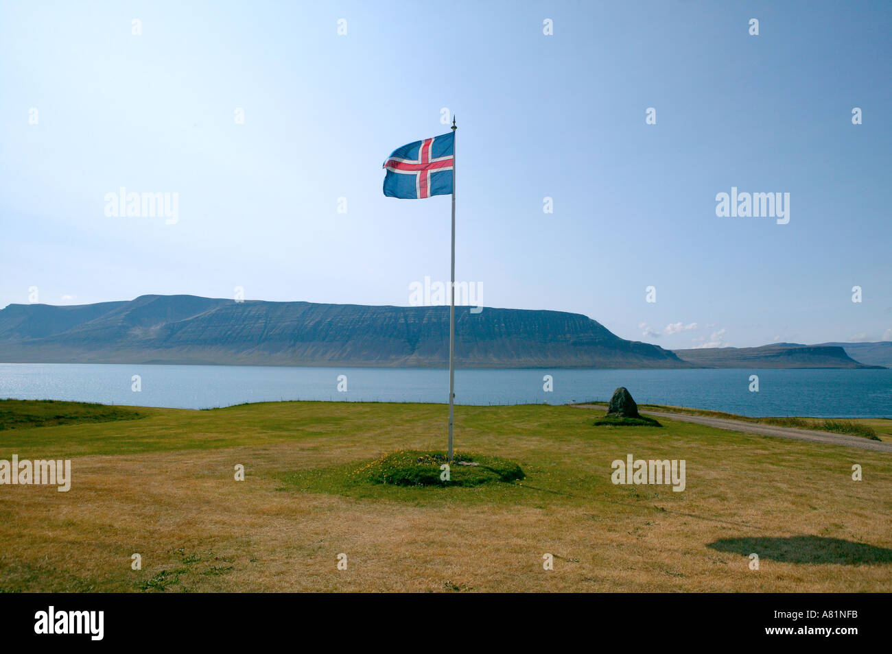 Arnarfjordur West Fjorde Islands Stockfoto