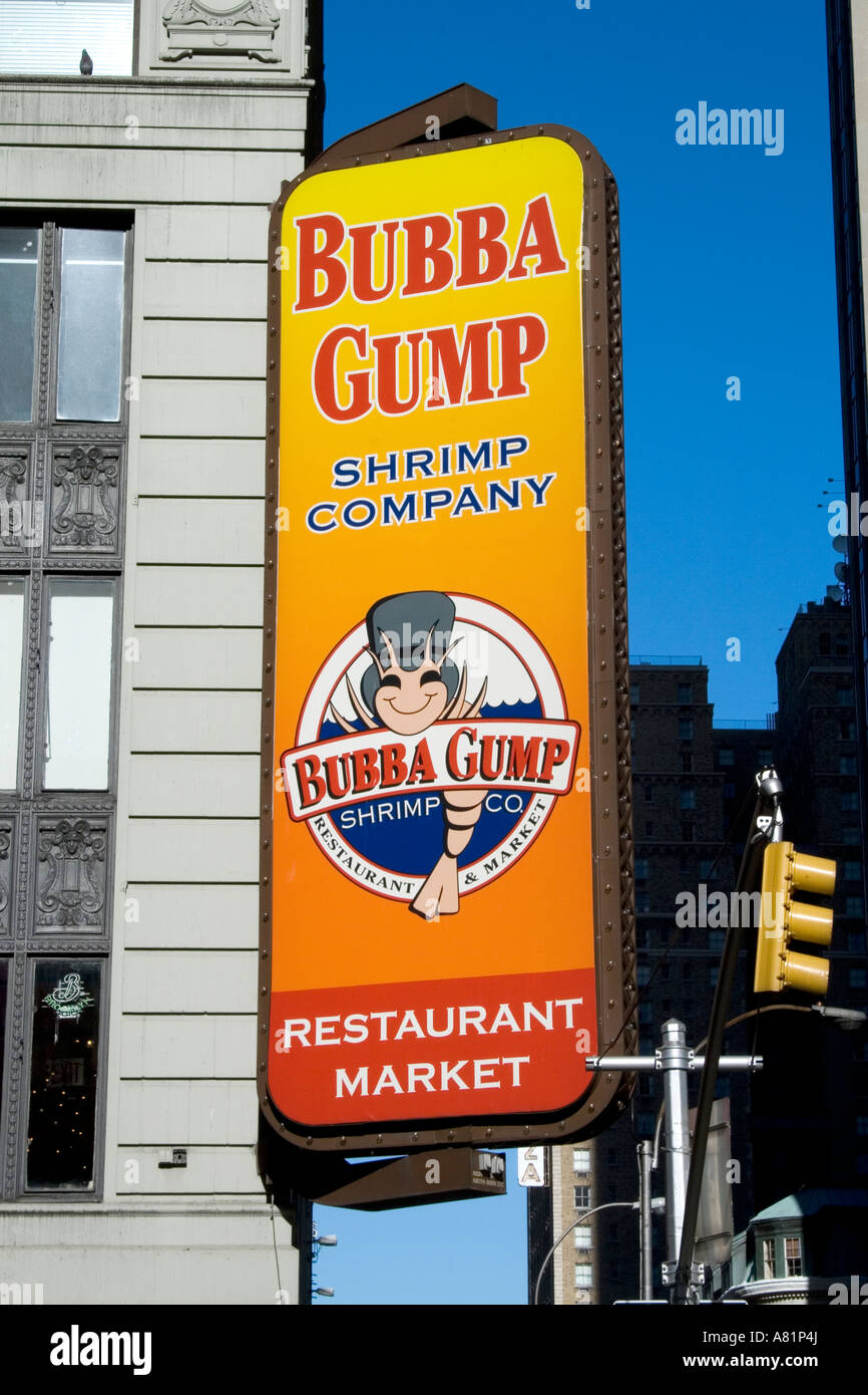 Bubba Gump Shrimp Company Times Square New York City Stockfotografie Alamy