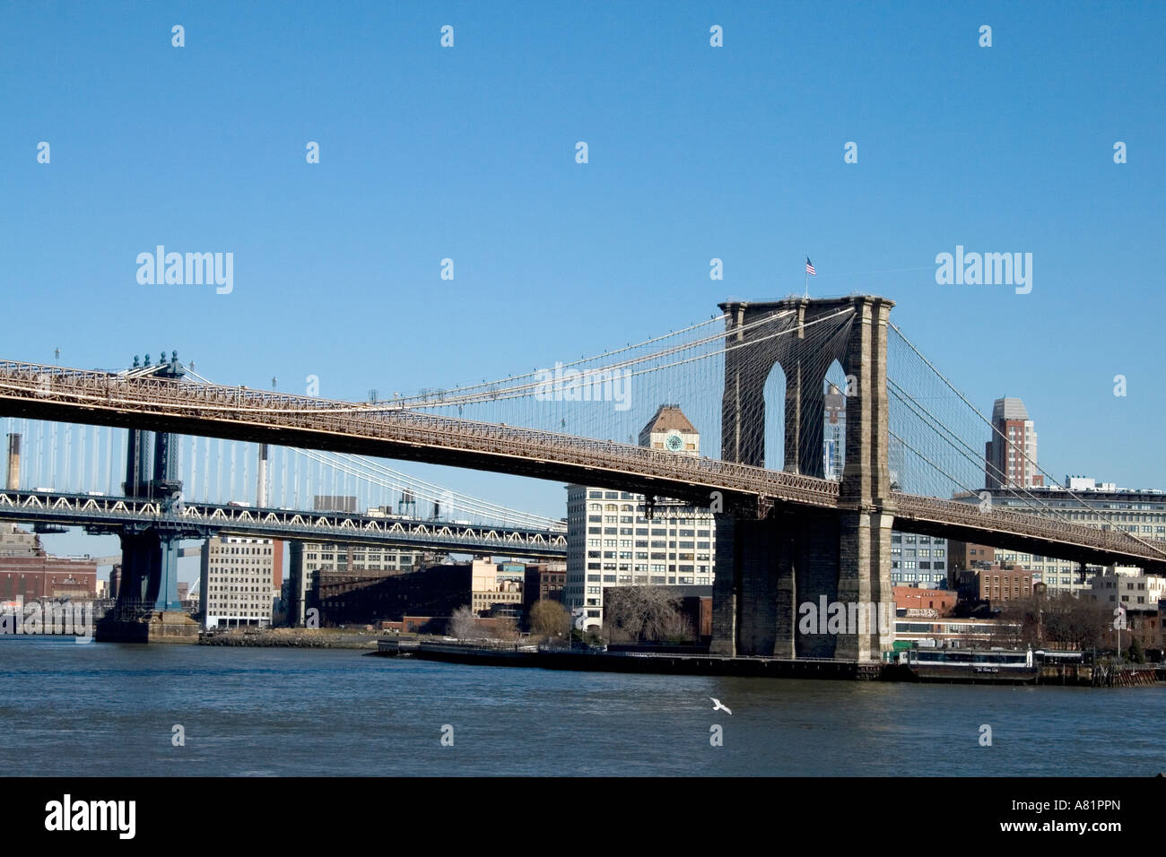 Die Brooklyn Bridge New York City Stockfoto