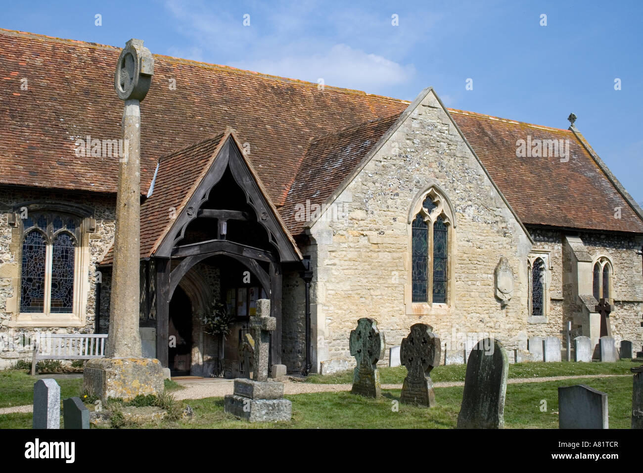 Kirche St. Leonards Warborough Stockfoto