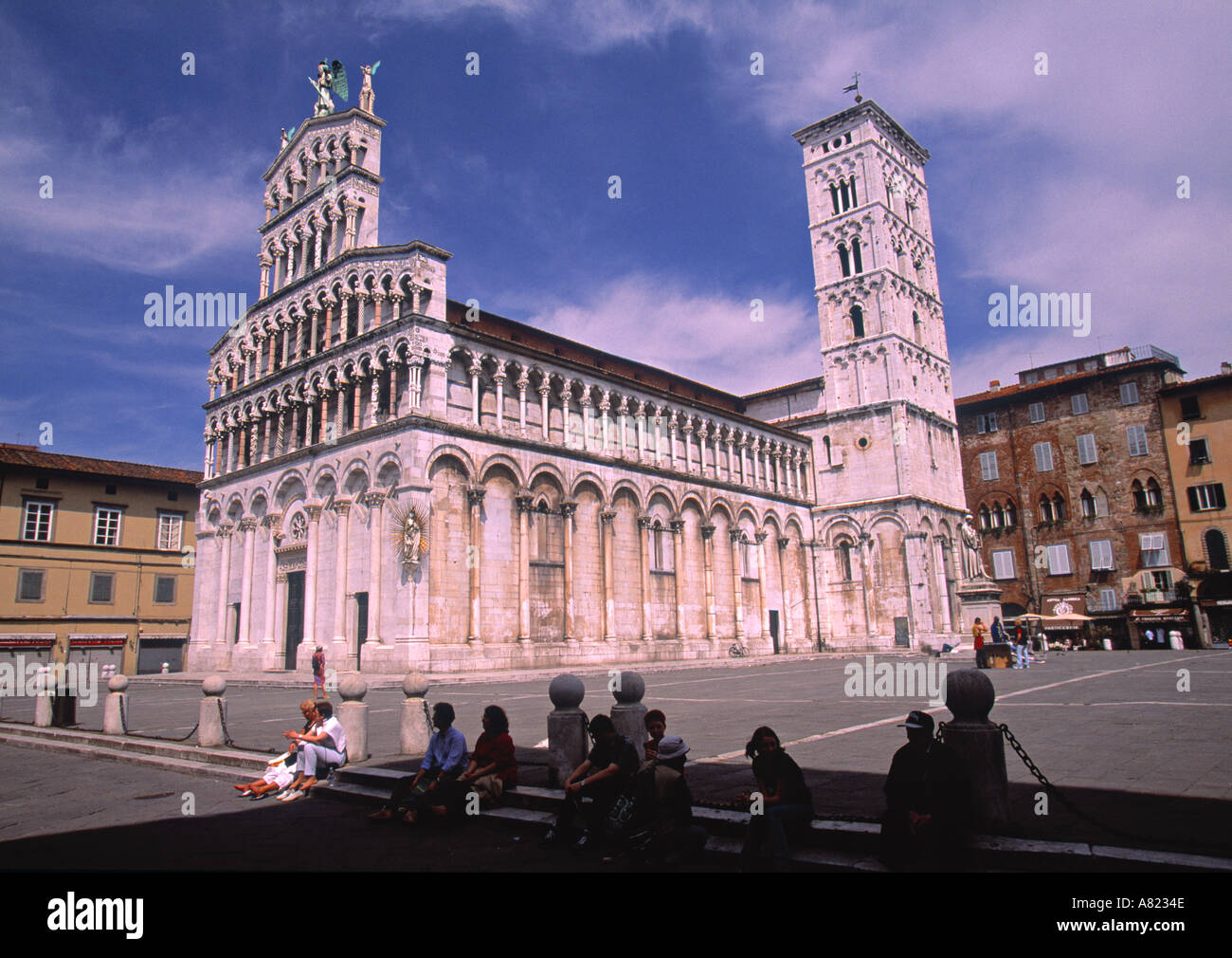 San Michele in Foro Kirche, Lucca, Toskana, Italien Stockfoto