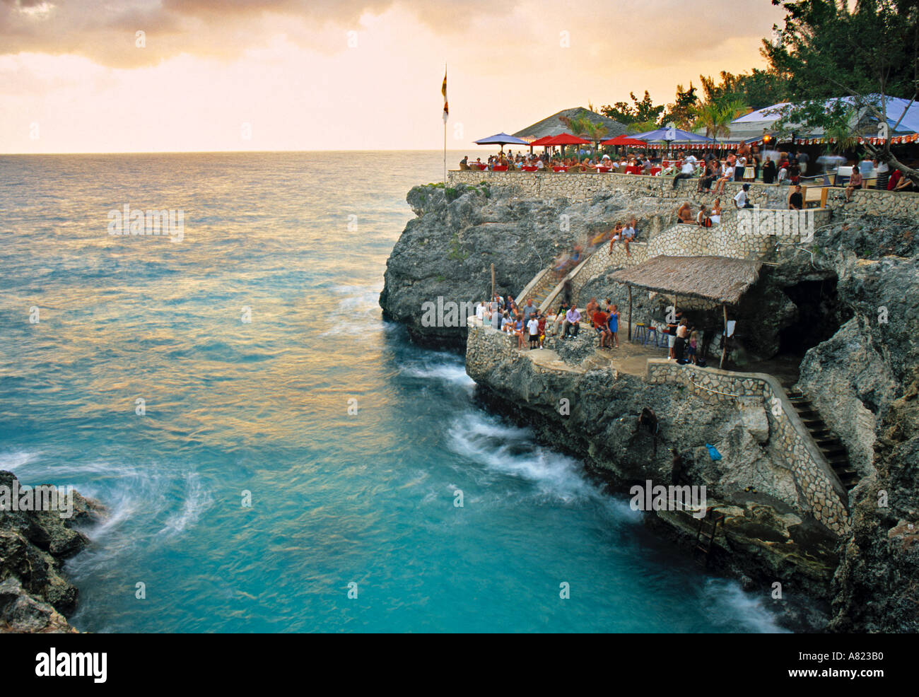 Ricks Cafe, Negril, Jamaika Stockfoto