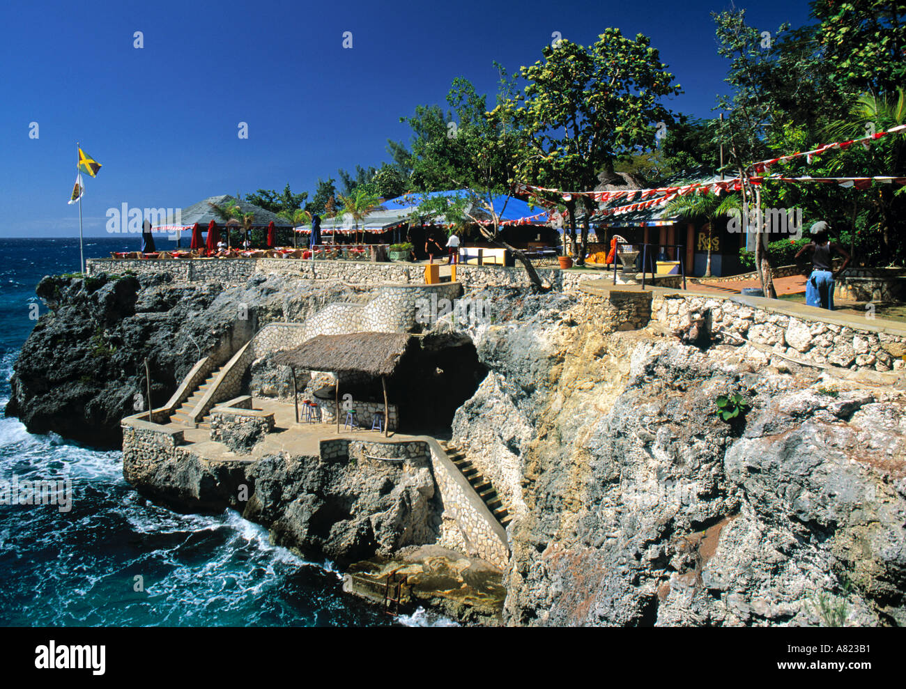 Ricks Cafe, Negril, Jamaika Stockfoto
