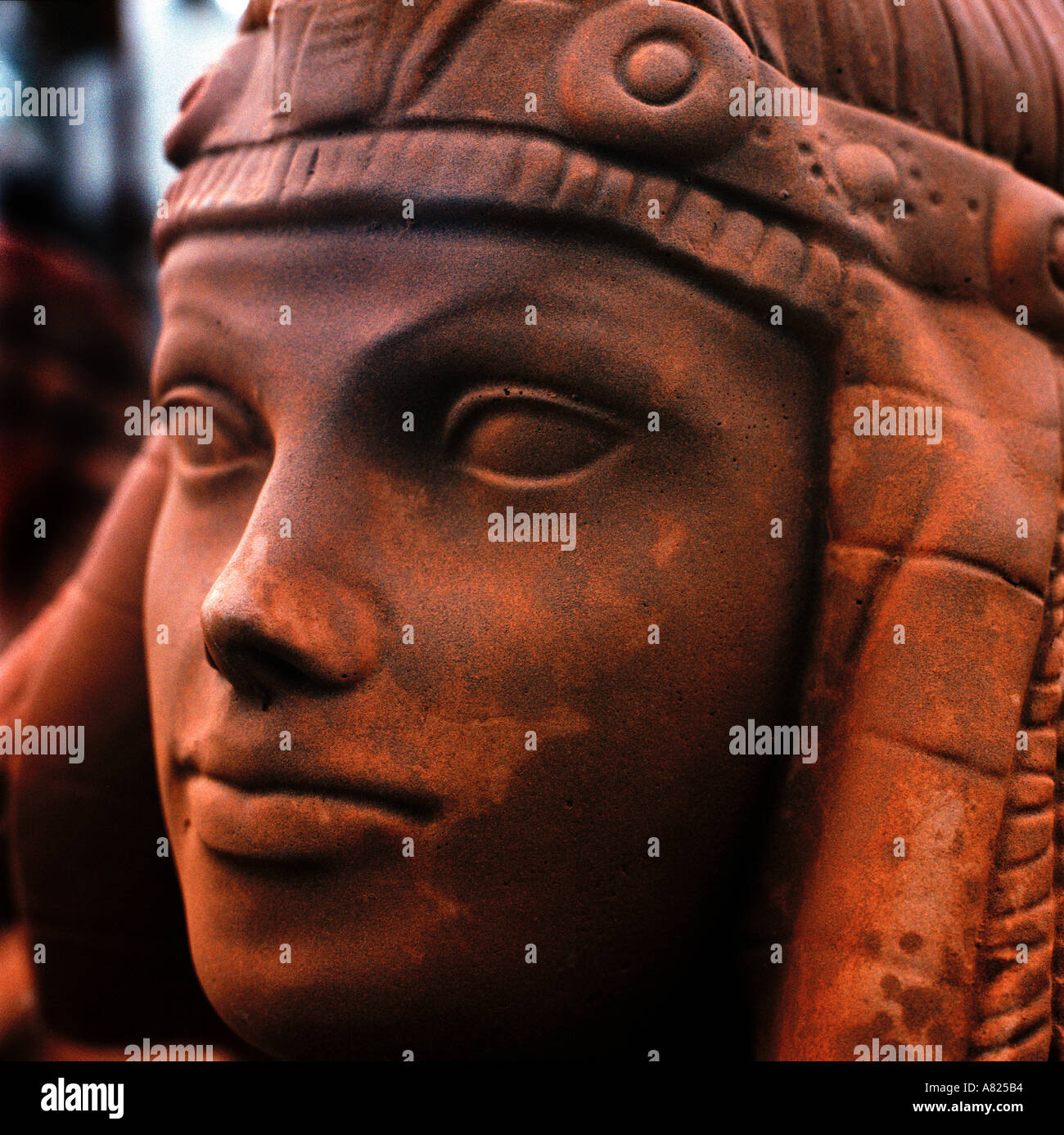 ägyptische Steinskulptur Kopf Stockfoto