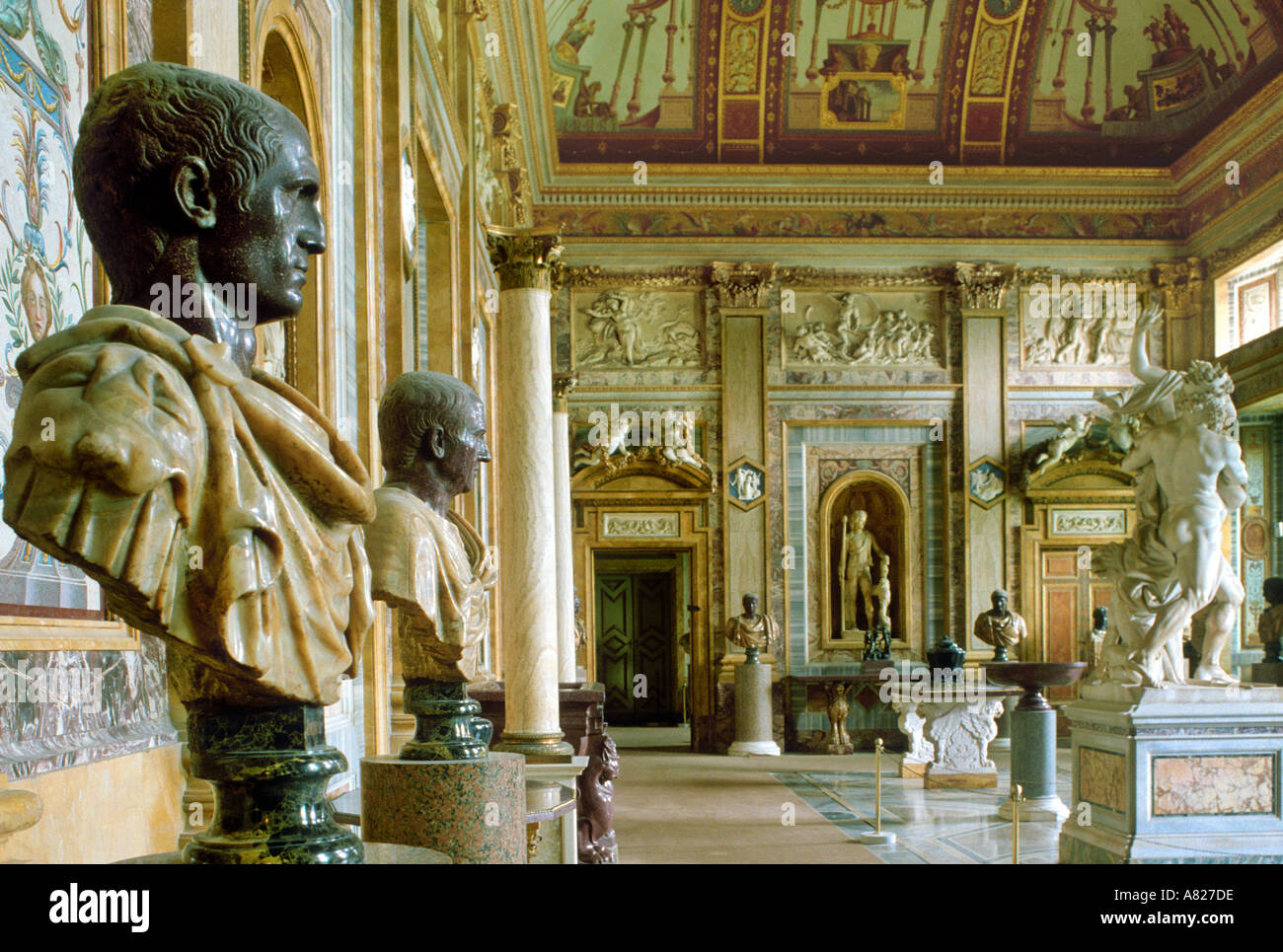 Sala dei Imperatori Villa Borguese Rom Italien Stockfoto