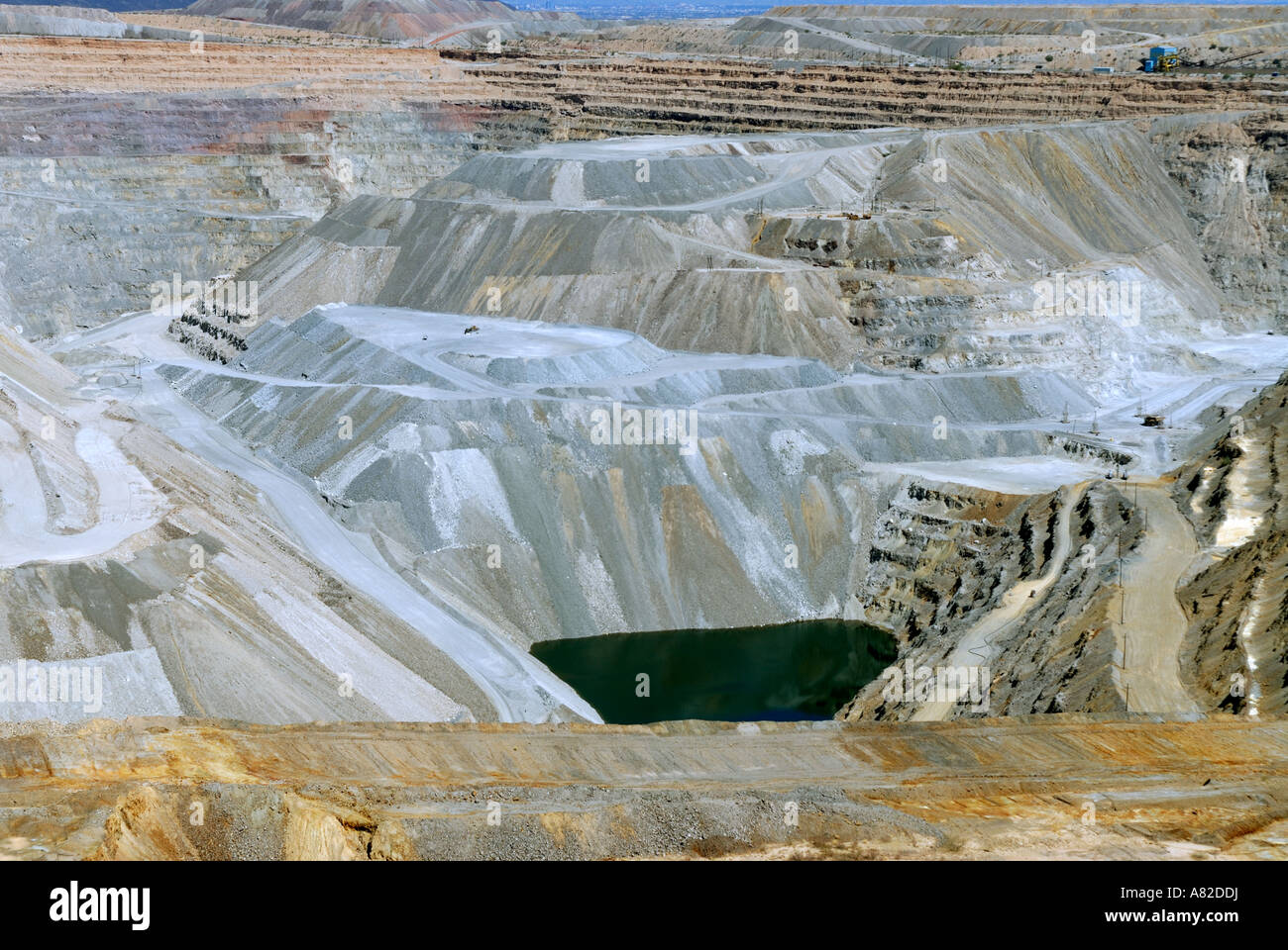 Open Pit Mine in Süd-Arizona Stockfoto