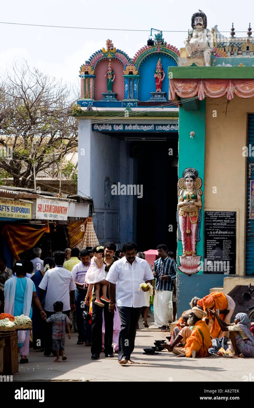 Süd Indien Tamil Nadu Kanyakumari Hindu Tempelbezirk Stockfoto
