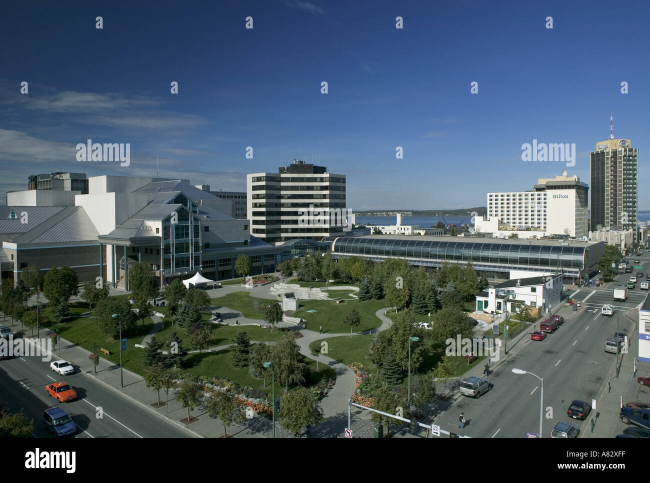 Innenstadt, Anchorage, Alaska, USA Stockfoto