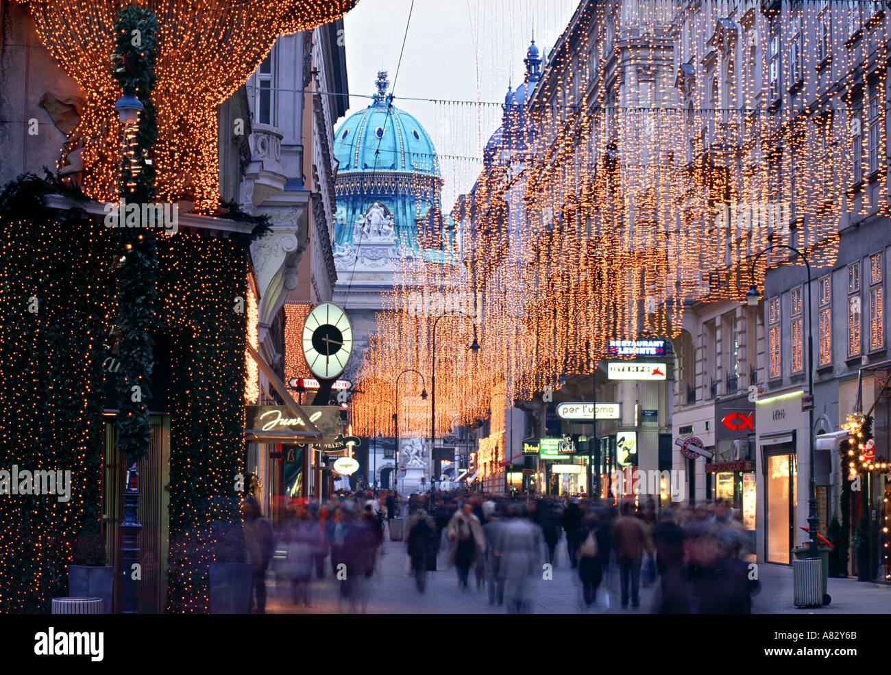 Hofburg & Kohlmarkt, Wien, Österreich Stockfoto