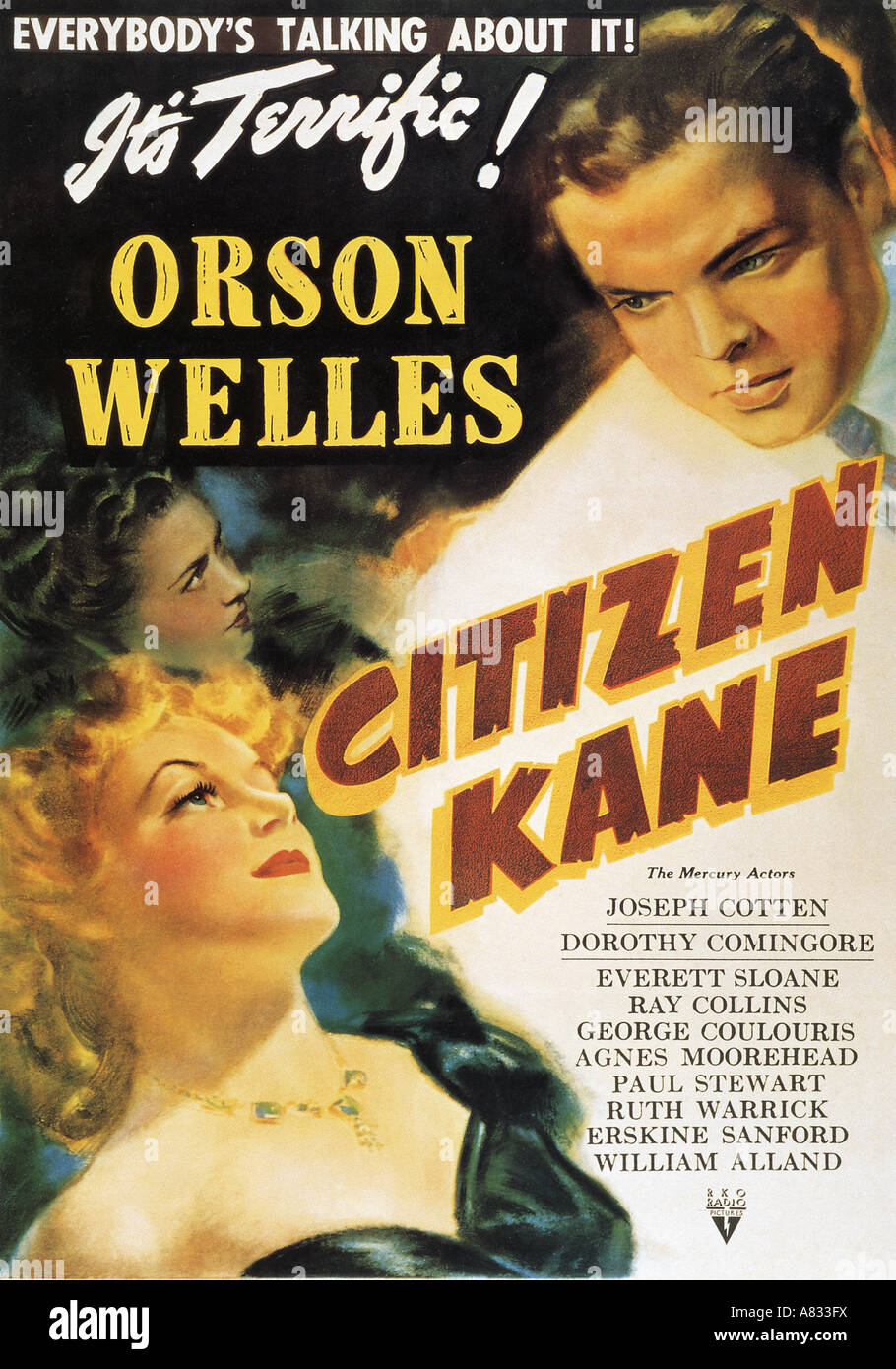 CITIZEN KANE - Plakat für 1941 RKO film mit Orson Welles und Dorothy Comingore Stockfoto