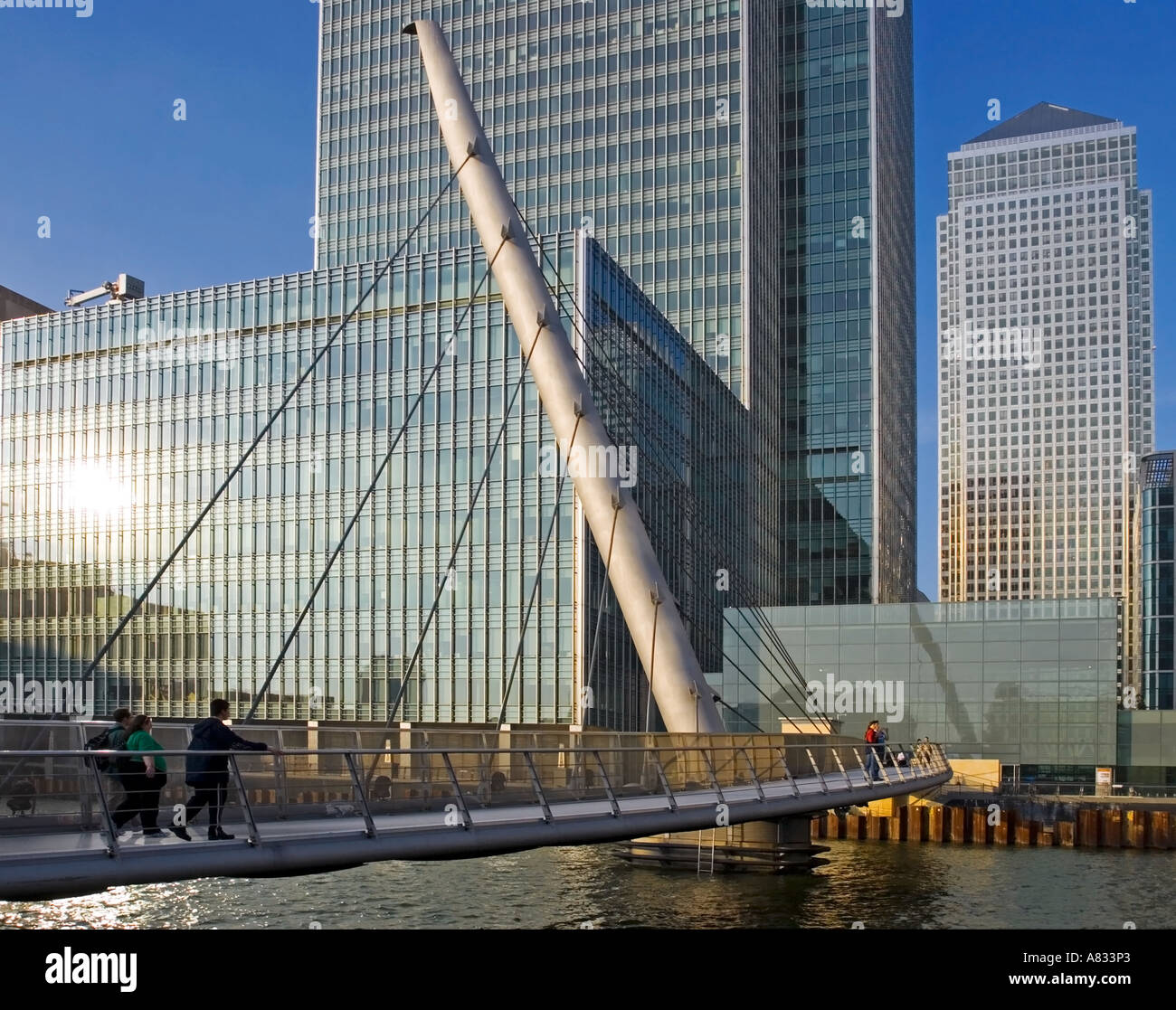 25 Bank Street & One Canada Square Canary Wharf London Stockfoto