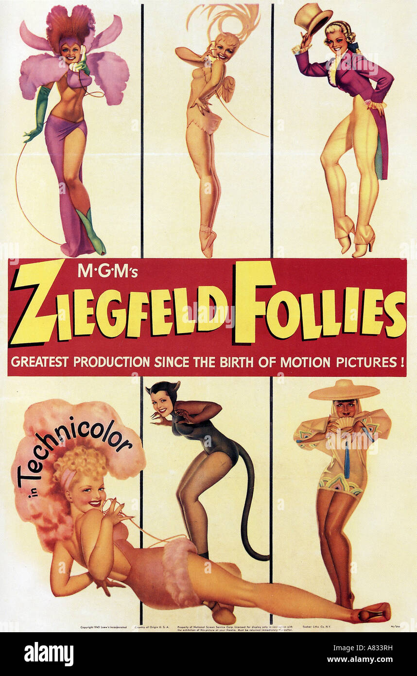 ZIEGFELD FOLLIES - Plakat für 1946 MGM film Musik Stockfoto