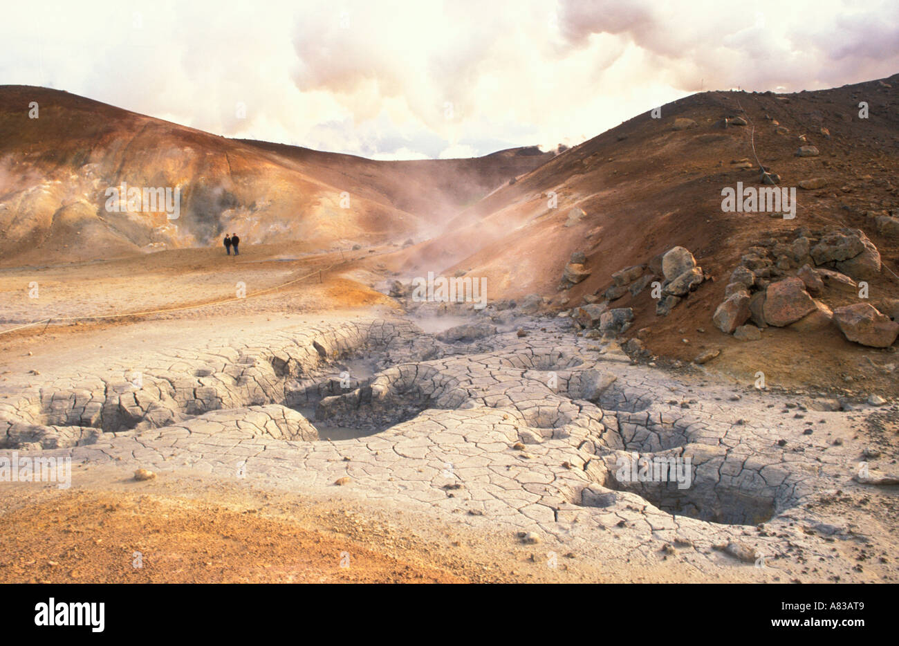 Die Krafla-Vulkan Island-Nordeuropa Stockfoto