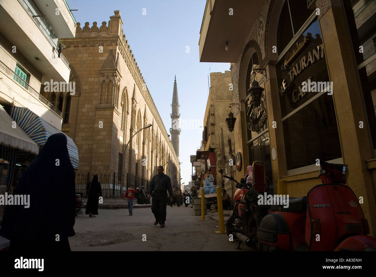 Die Al-Hussein-Moschee, Cairo Stockfoto