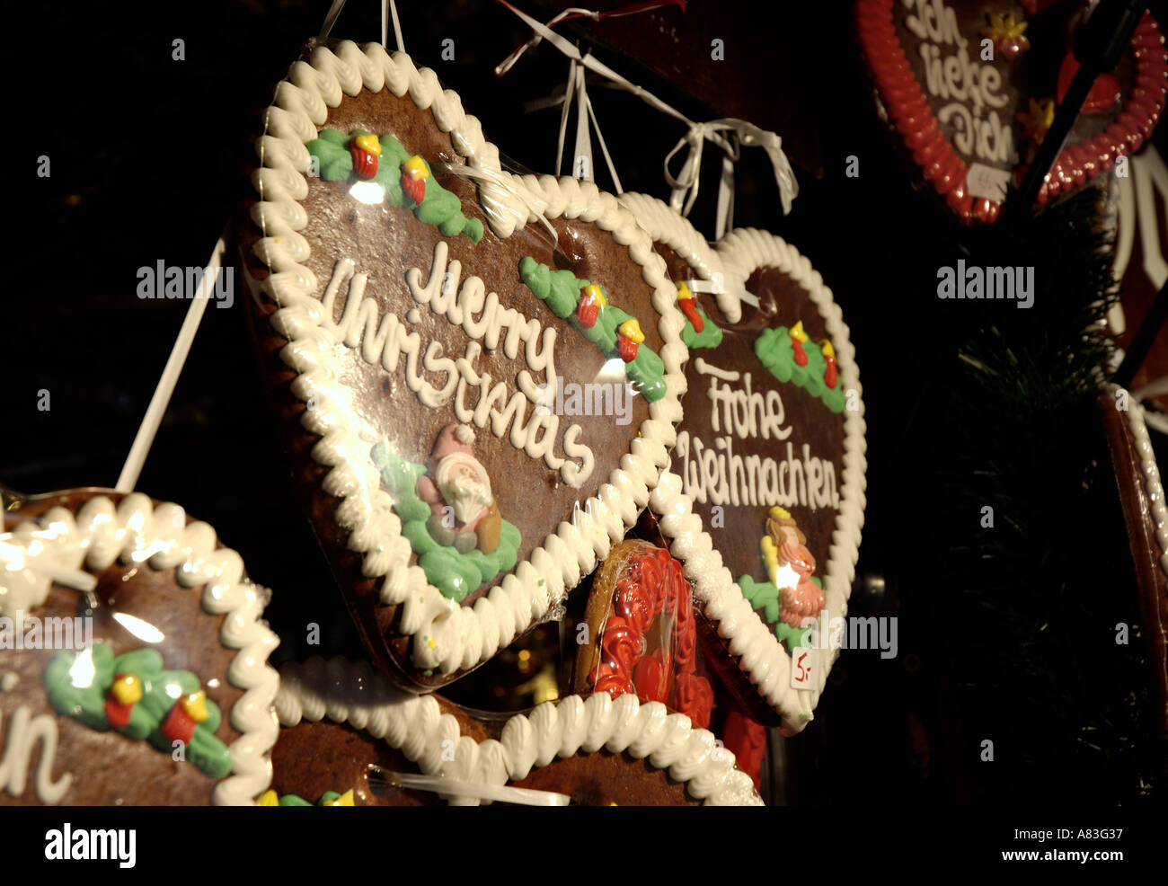 Weihnachtsmarkt (Weihnachtsmarkt), Marienplatz, München, Bayern, Deutschland Stockfoto