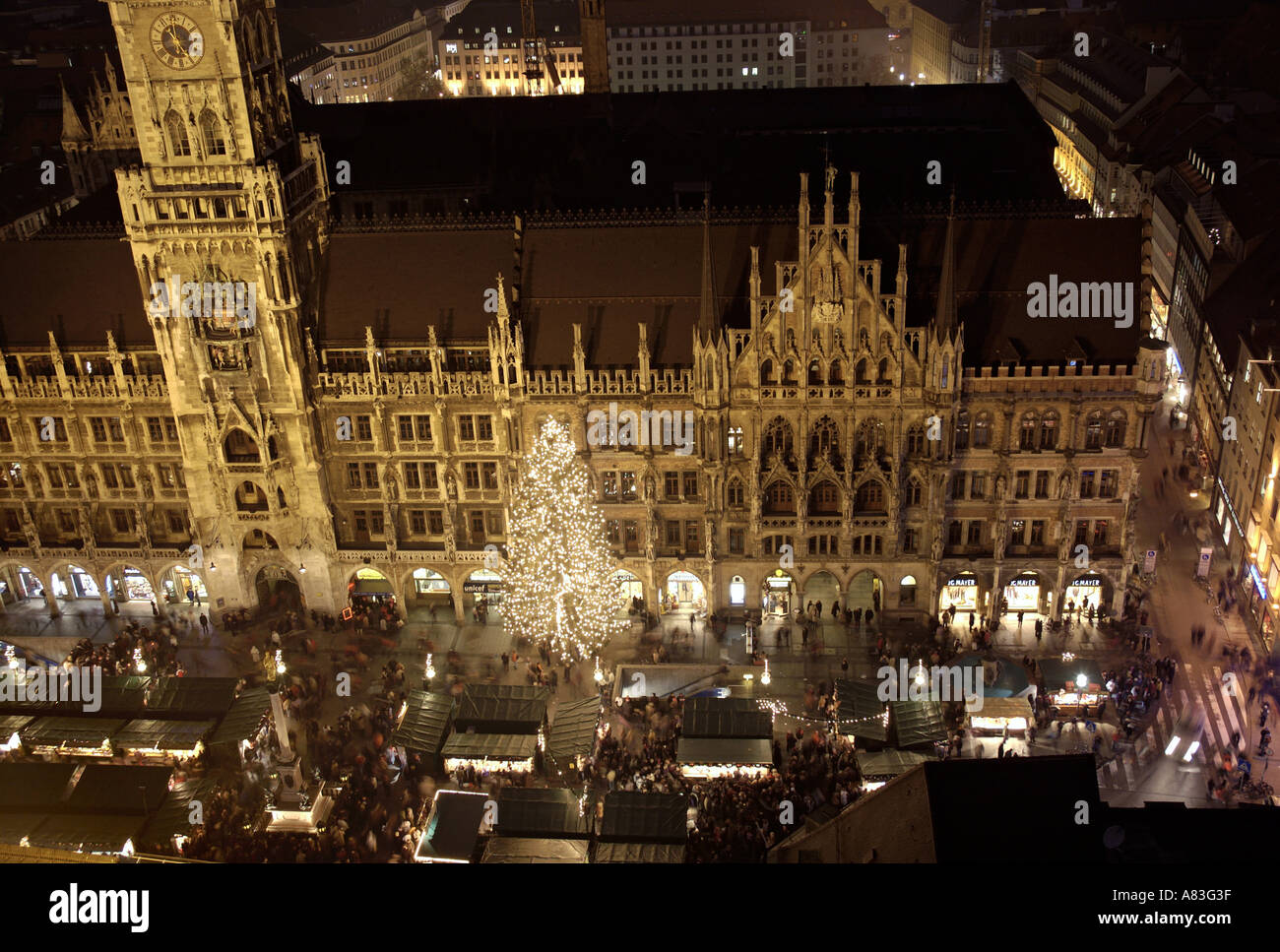 Neues Rathaus, Marienplatz, München, Bayern, Deutschland Stockfoto