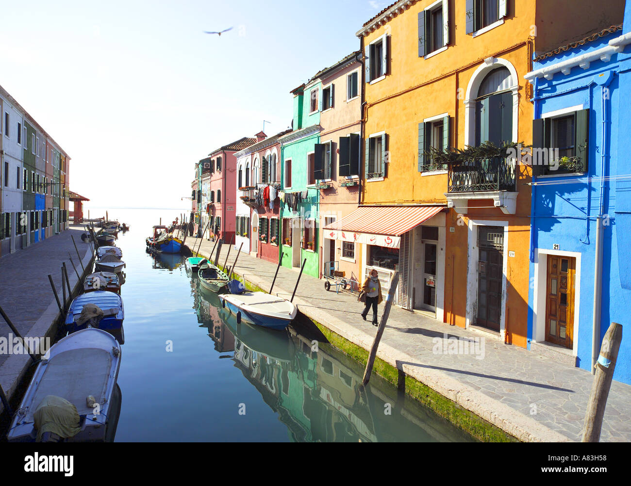 Burano, Venedig, Italien Stockfoto
