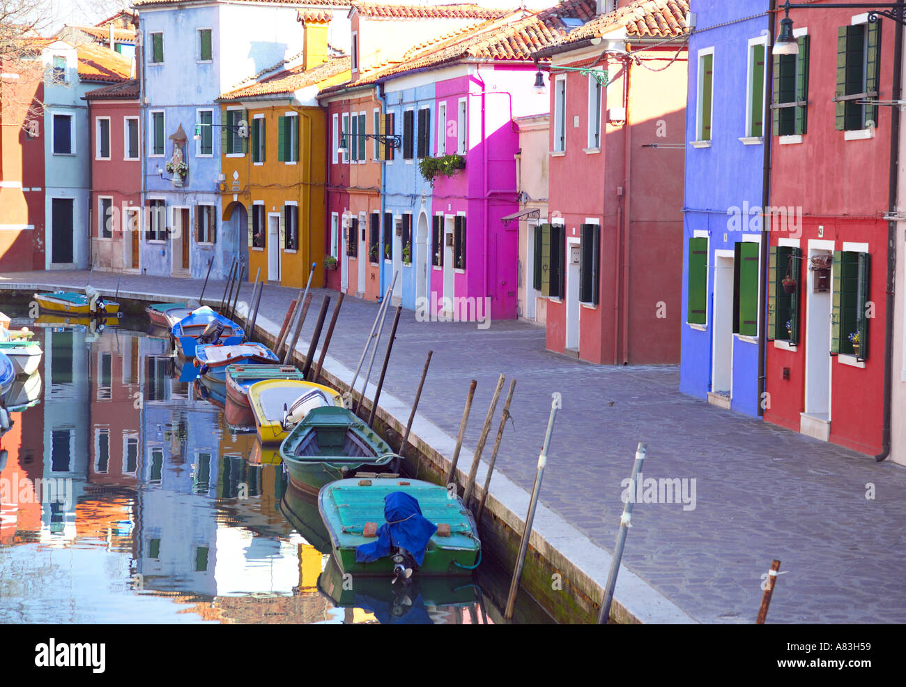 Burano, Venedig, Italien Stockfoto