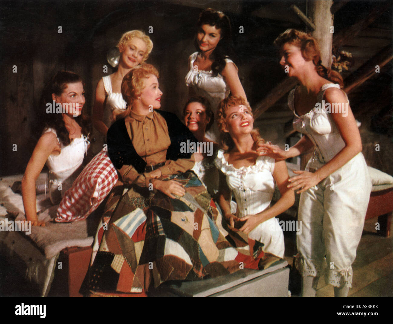 SIEBEN Bräute für sieben Brüder 1954 MGM Film Musik Stockfoto