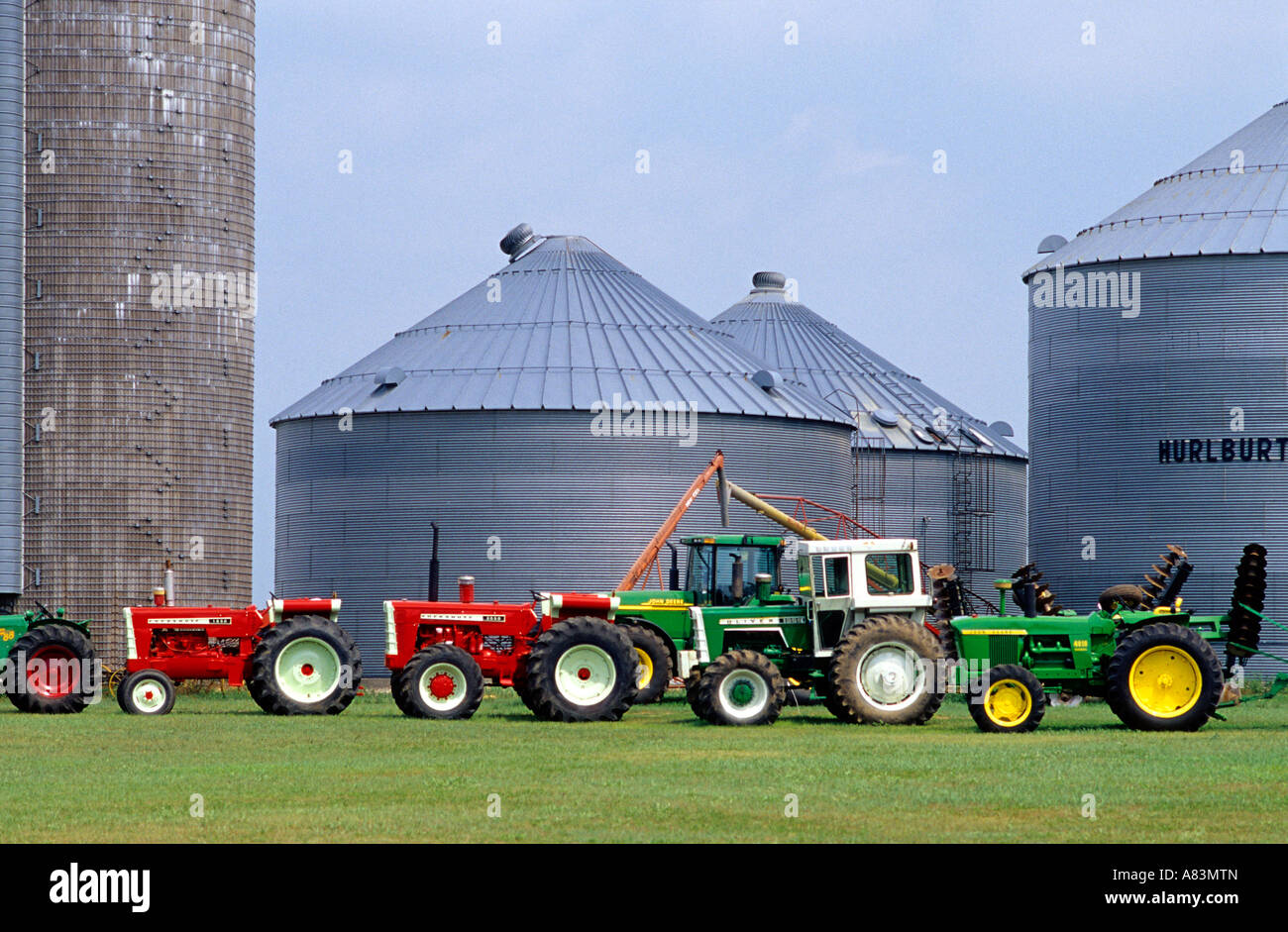 Oldtimer-Traktor-Sammlung in der Nähe von Durand-Wisconsin Stockfoto