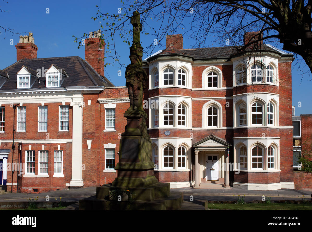 Old Bank House und Kirchhügel, Coleshill, Warwickshire, England, Vereinigtes Königreich Stockfoto