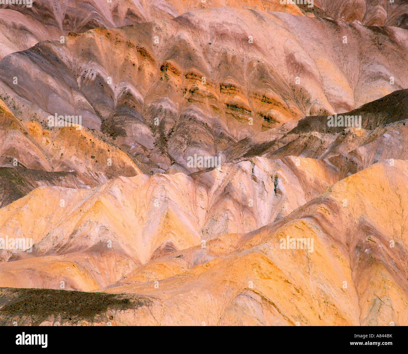 Landschaft am Zabriskie Point im Death Valley National Park Kalifornien USA Stockfoto