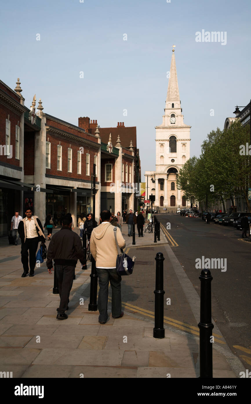 Christuskirche, Spitalfields von Bishop es Square, London, E1, England Stockfoto