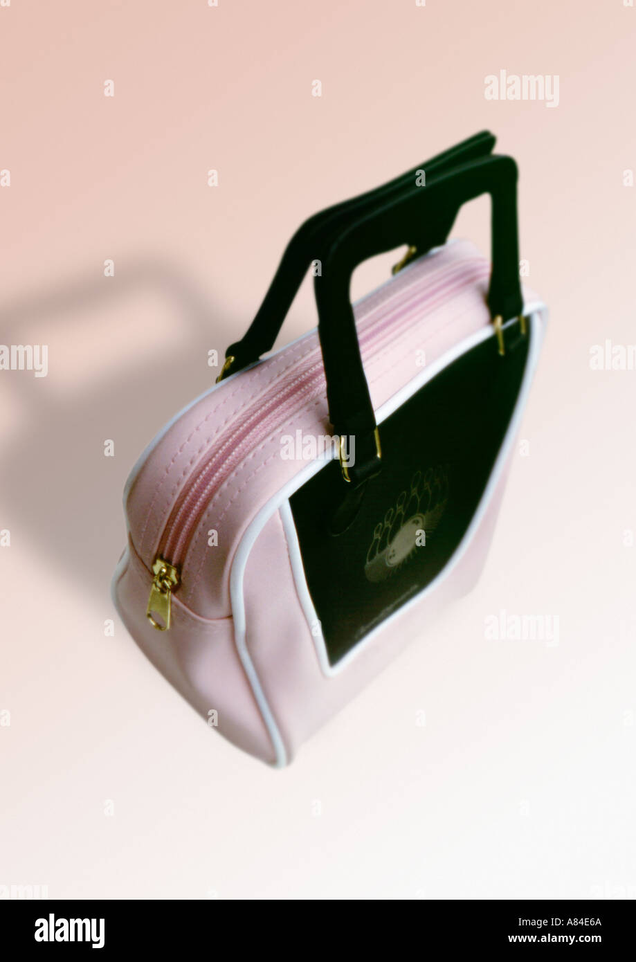 Rosa kleine Bowling Tasche Stockfoto