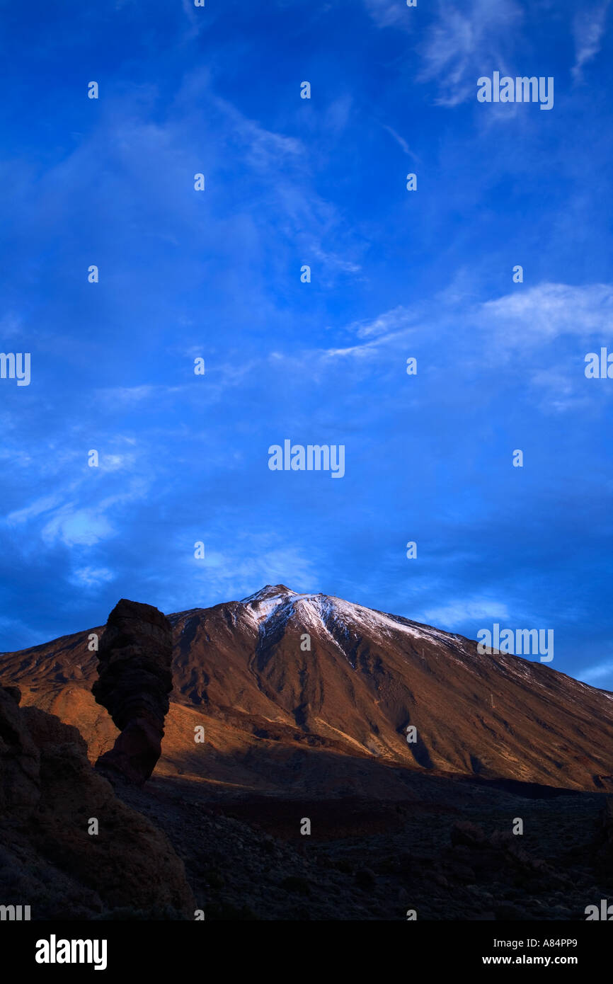 Mount Teide bei Sonnenaufgang in Parque Nacional del Teide Teneriffa Spanien Stockfoto