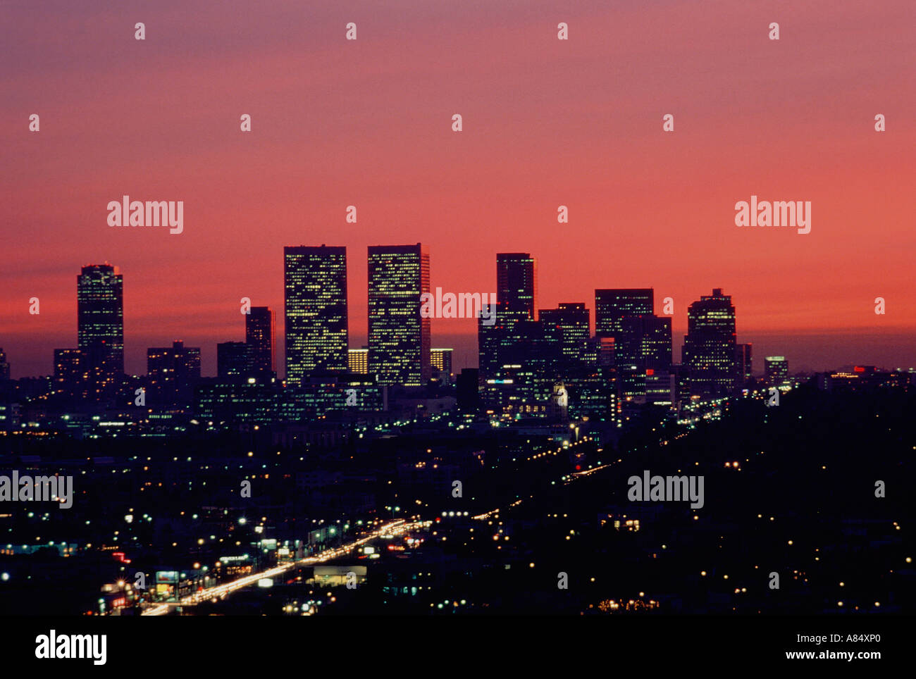 Die Vereinigten Staaten von Amerika. Kalifornien. Los Angeles City Übersicht. Stockfoto