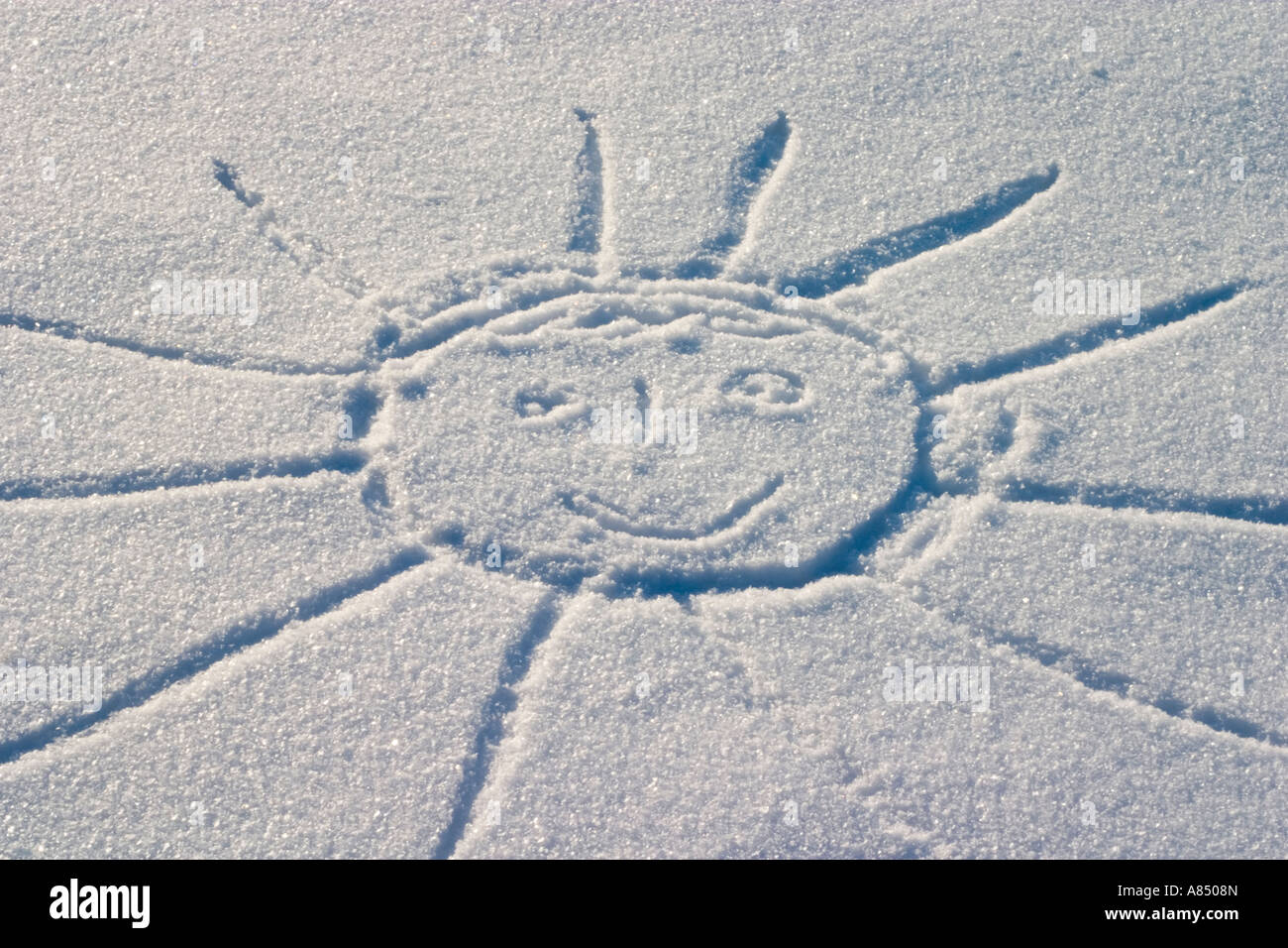 Zeichnung Schnee Stockfoto